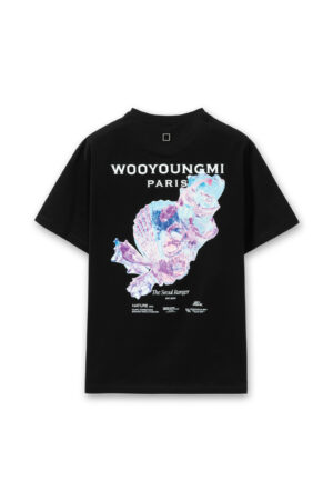 블랙 3D 코랄 백로고 티셔츠